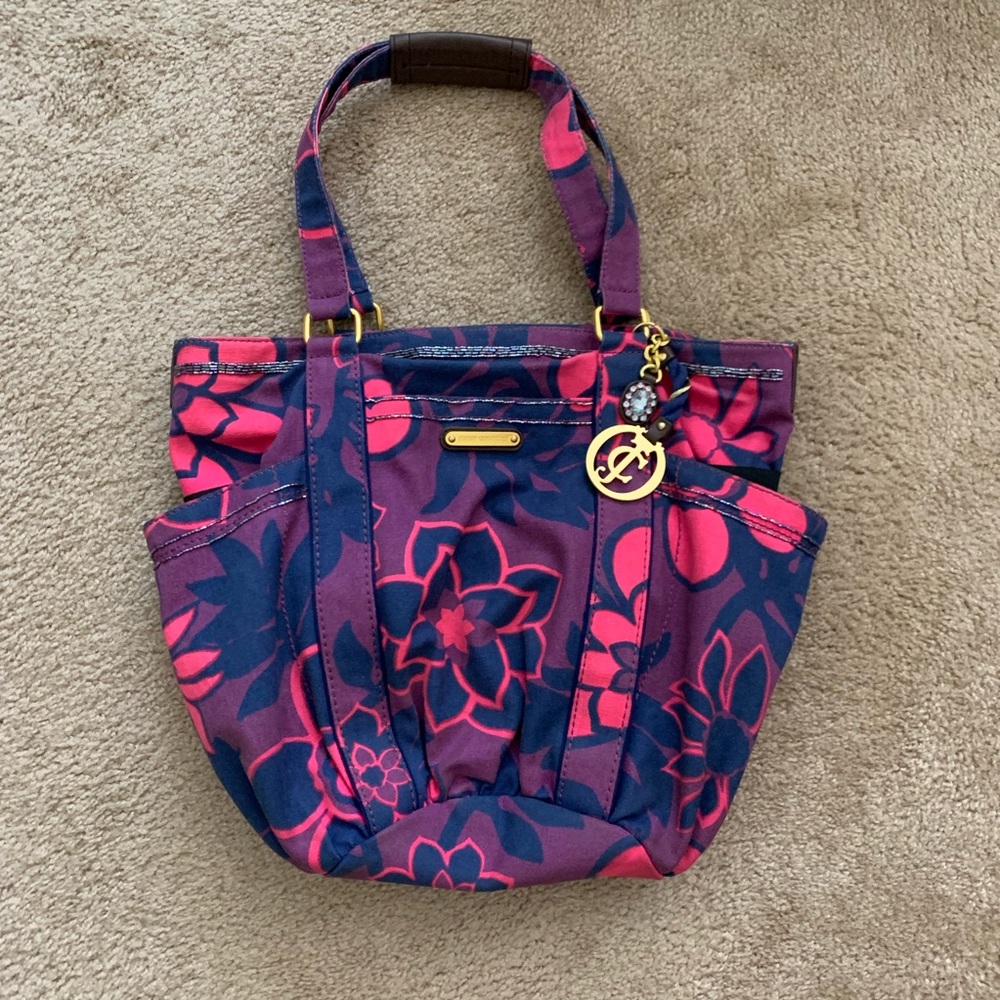 Juicy Couture canvas tote with pockets